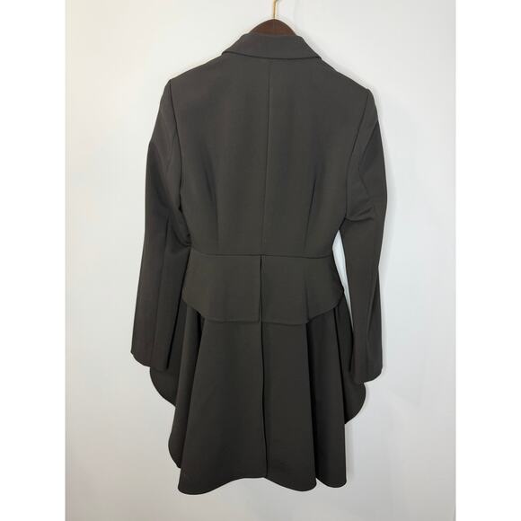 BCBGMAXAZRIA High-Low Peplum Blazer Black Women's Black Classic Sz S - Picture 5 of 14